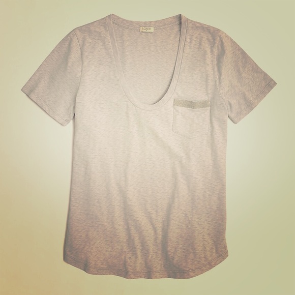J. Crew Tops - Preppy Casual! XS J Crew Bling Pocket Tee
